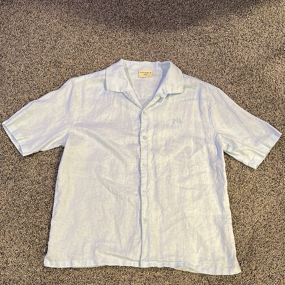 Men's Light Blue Short Sleeve Shirt